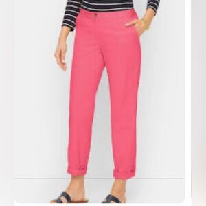 Talbots weekend Chinos size 16W Punch Pink worn once excellent condition